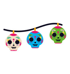 Dia De Los Muertos Skulls Garland