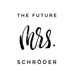 Future Mrs Paint Brush Lettering Bridal Design