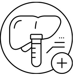 Liver Function Tests Health Check Line Icon