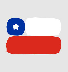 Painted Flag Of Chile