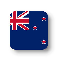 Rounded Square Flag Of New Zealand