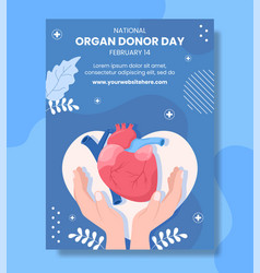 World Organ Donation Day Poster Flat Cartoon Hand