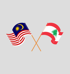 Crossed And Waving Flags Of Malaysia