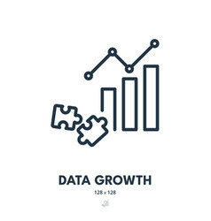 Data Growth Icon Progress Report Chart