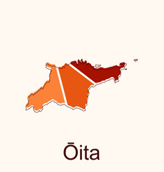 Map Of Oita Design Template National Borders