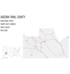 Map Of Pinal County In Arizona Usa