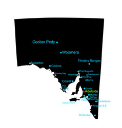 South Australia Map Silhouette