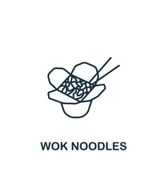 Wok Noodles Icon Monochrome Simple Food Delivery