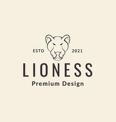 Face Line Lioness Hipster Logo Symbol Icon