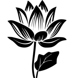 Lotus Flower - Black And White