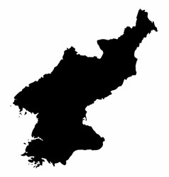 North Korea Map Silhouette