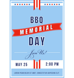 Memorial Day Bbq Poster Flat Template