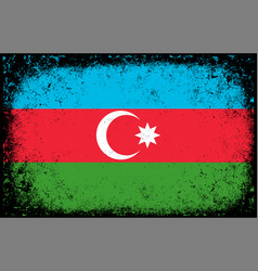 Old Dirty Grunge Vintage Azerbaijan National Flag