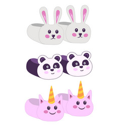 Home Slippers With Panda Rabbit Unicorn Head