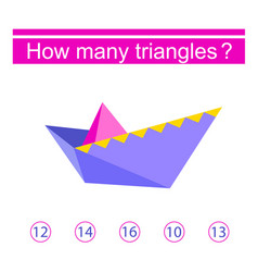 How Many Triangles Are There Math Game For Kids