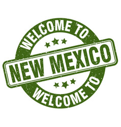 Welcome To New Mexico Stamp Round Sign