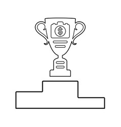 Trophy Outline Icon Line Art