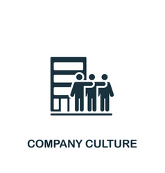 Company Culture Icon Monochrome Simple