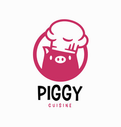 Pig Piggy Chef Restaurant Kitchen Cartoon Mascot