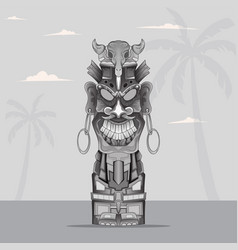 Tiki Mask Vinta Ge Traditional Tattoos Design