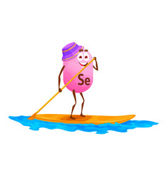 Cartoon Selenium Micronutrient On Sup Board Se