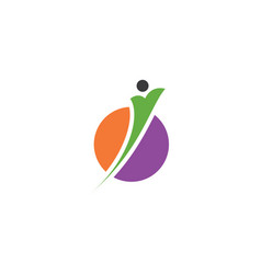 Healthy Man Fly Logo Icon