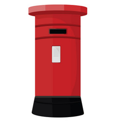 Red Letter Box On A White Background