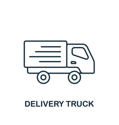 Delivery Truck Icon Monochrome Simple Food