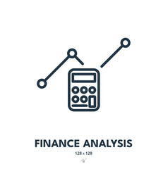 Finance Analysis Icon Data Financial Report