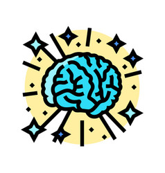 Genius Brain Color Icon