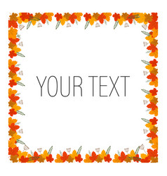 Autumn Square Frame With Text For Fall