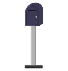 Purple Letter Box On A White Background