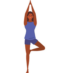 Woman Doing Tree Pose