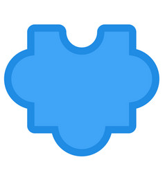 Blue Puzzle Piece Icon Jigsaw Toy Part