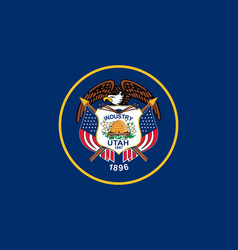 Flag Of Utah Official Colors Flat