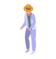 Senior Gondolier Icon Isometric Venice