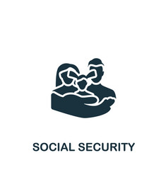 Social Security Icon Monochrome Simple