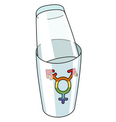 Boston Cocktail Shaker With Rainbow Lgbt Equality