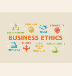 Business Ethics Concept With Icons