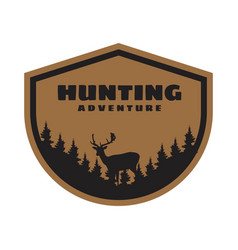 Vintage Hand Drawn Hunting Adventure Badge