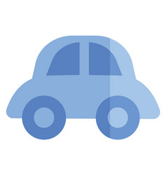 Blue City Car On A White Background