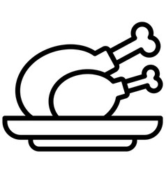 Chicken Outline Icon Modern Thin Line Symbols