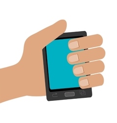 Human Hand Holding Black Smartphone