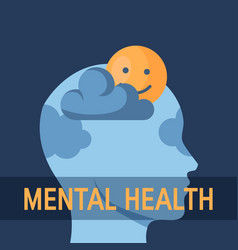 Mental health concept in simple flat style Vector Image