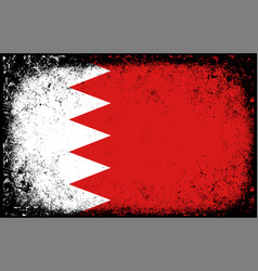 Old Dirty Grunge Vintage Bahrain National Flag