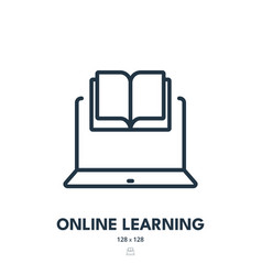 Online Learning Icon E-learning Education Virtual