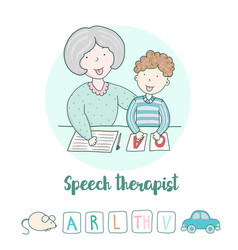 Speech Therapy Concept Friendly