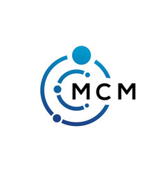 Mcm Letter Technology Logo Design On White