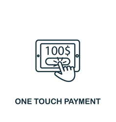 One Touch Payment Icon Monochrome Simple Food