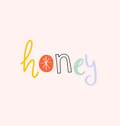 Honey Typography Doodle Text